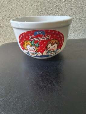 Vintage 2000 Campbell's Soup Kids Ceramic Bowl Houston Harvest